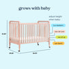 M7391BL,DaVinci,Jenny Lind Stationary Crib in Blush Pink Finish