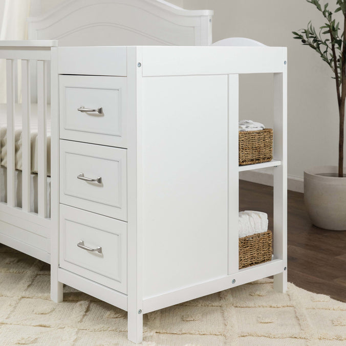 M12891W,DaVinci,Charlie 4-in-1 Convertible Crib & Changer in White