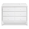 M7326W,DaVinci,Jenny Lind Spindle 6-Drawer Dresser in White