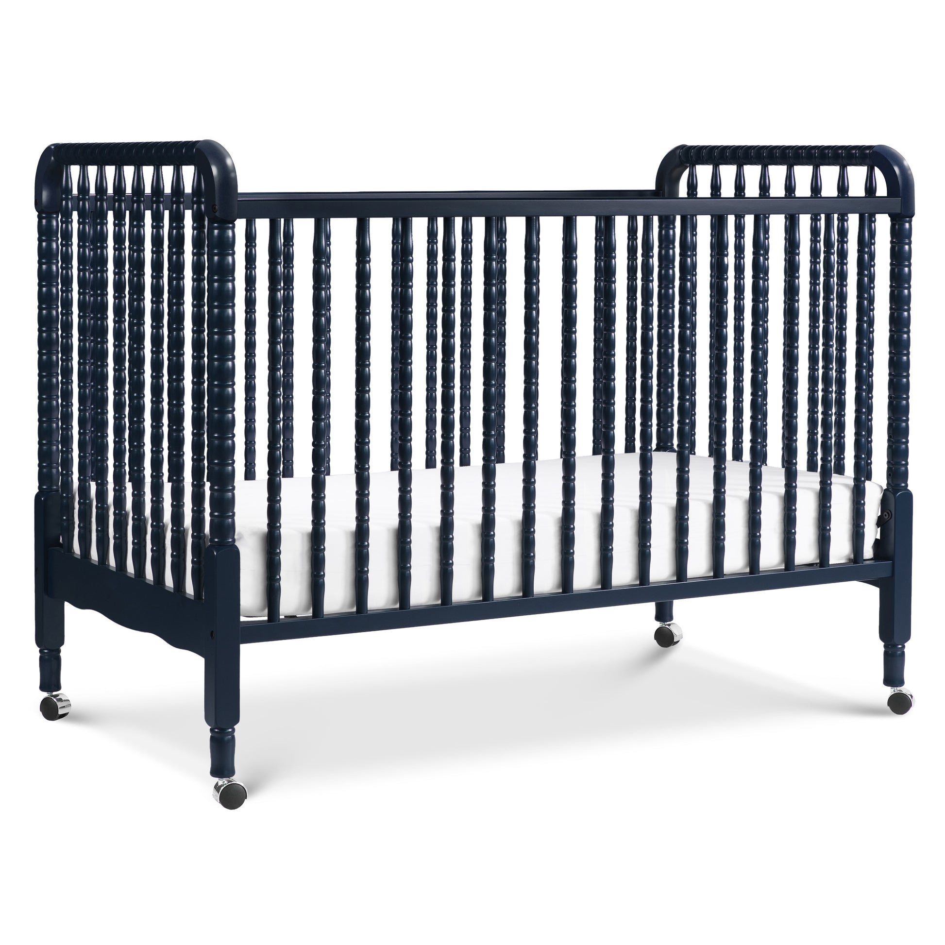 M7391V,DaVinci,Jenny Lind Stationary Crib in Navy Blue Finish