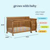 M5582CT,DaVinci,Kalani 4-in-1 Convertible Crib & Changer in Chestnut