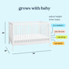 M25101W,DaVinci,Birdie 3-in-1 Convertible Crib in White