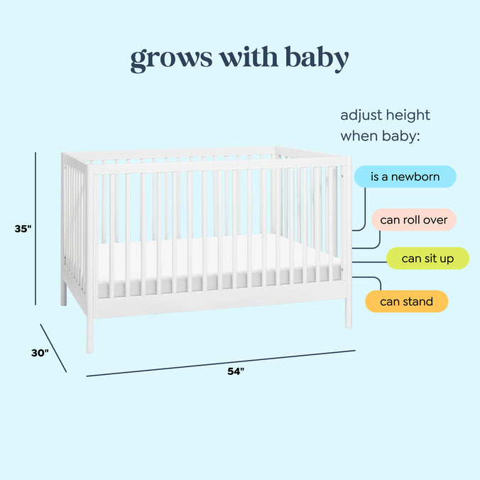 M25101W,DaVinci,Birdie 3-in-1 Convertible Crib in White