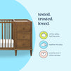 W4991L,DaVinci,Marley Convertible 3-in-1 Crib and Changer Combo in Walnut