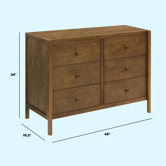 M25126L,DaVinci,Birdie 6-Drawer Dresser in Walnut