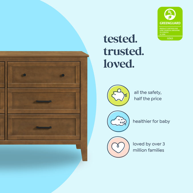 M24726L,DaVinci,Beau 6-Drawer Dresser in Walnut