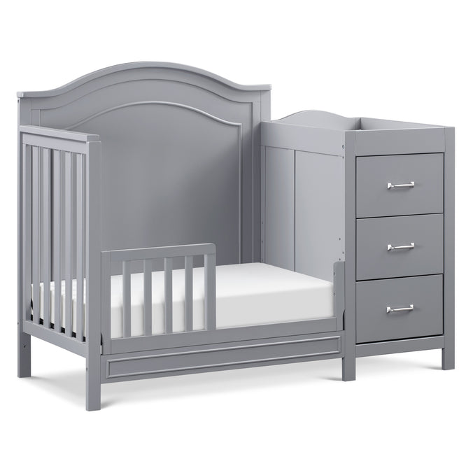 M12881G,DaVinci,Charlie 4-in-1 Convertible Mini Crib & Changer in Grey