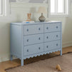 M27826PB,Sammy Scallop 6-Drawer Dresser in Powder Blue