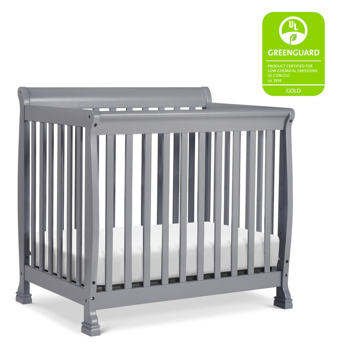 M5598G,DaVinci,Kalani 4-in-1 Convertible Mini Crib in Grey Finish