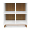 M22511WL,DaVinci,Otto Convertible Changing Table and Cubby Bookcase in White and Walnut