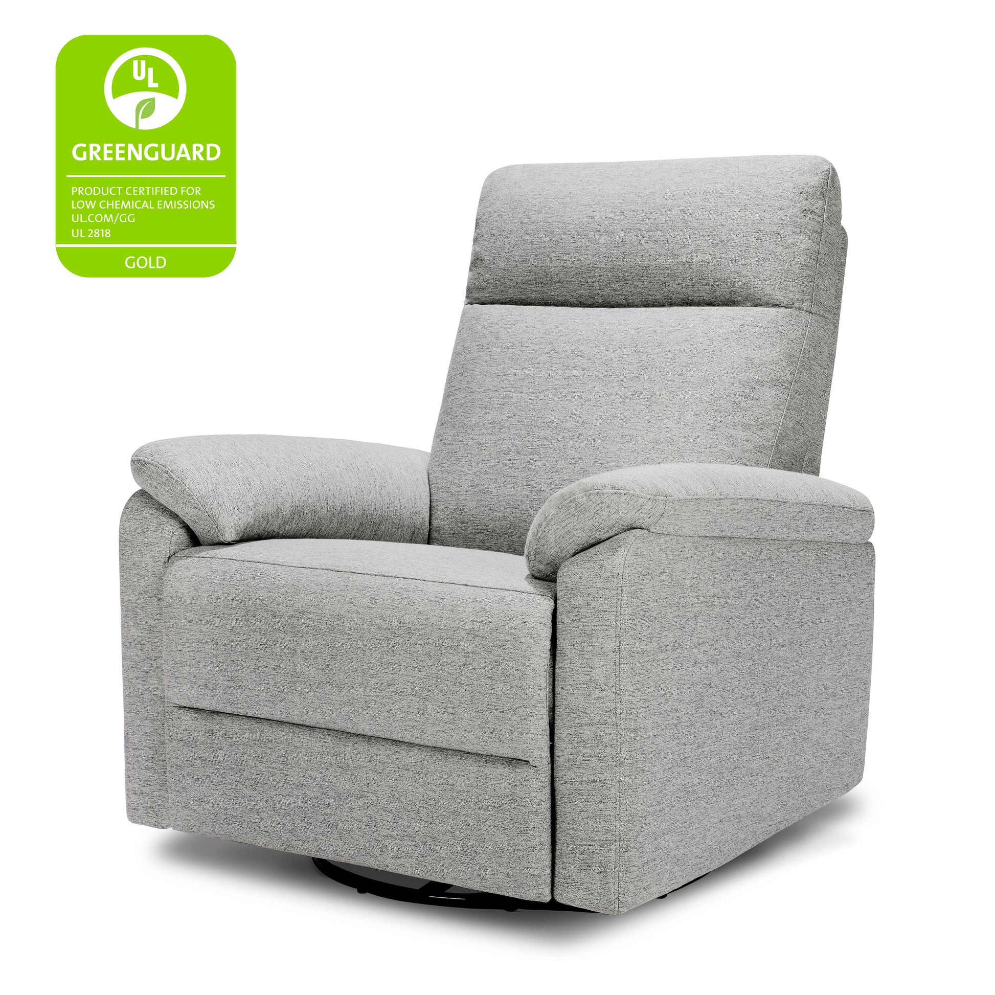 M24387FTG,DaVinci,Suzy Swivel Recliner in Frost Grey