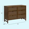 M24926L,DaVinci,Margot 6-Drawer Dresser in Walnut