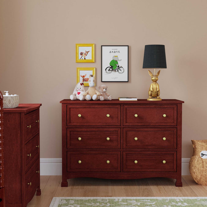 M5529C,DaVinci,Kalani 6-Drawer Double Wide Dresser in Rich Cherry