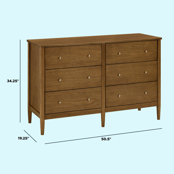 M27326L,DaVinci,Frem 6-Drawer Dresser in Walnut