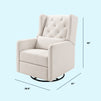 M22487PCMEW,DaVinci,Everly Recliner in Performance Cream Eco-Weave