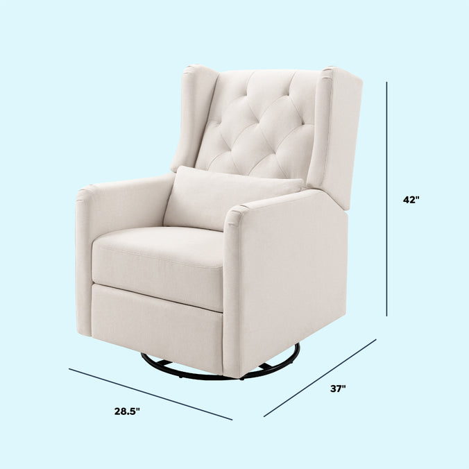 M22487PCMEW,DaVinci,Everly Recliner in Performance Cream Eco-Weave