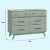 M22526LS,DaVinci,Otto 6-Drawer Dresser in Light Sage