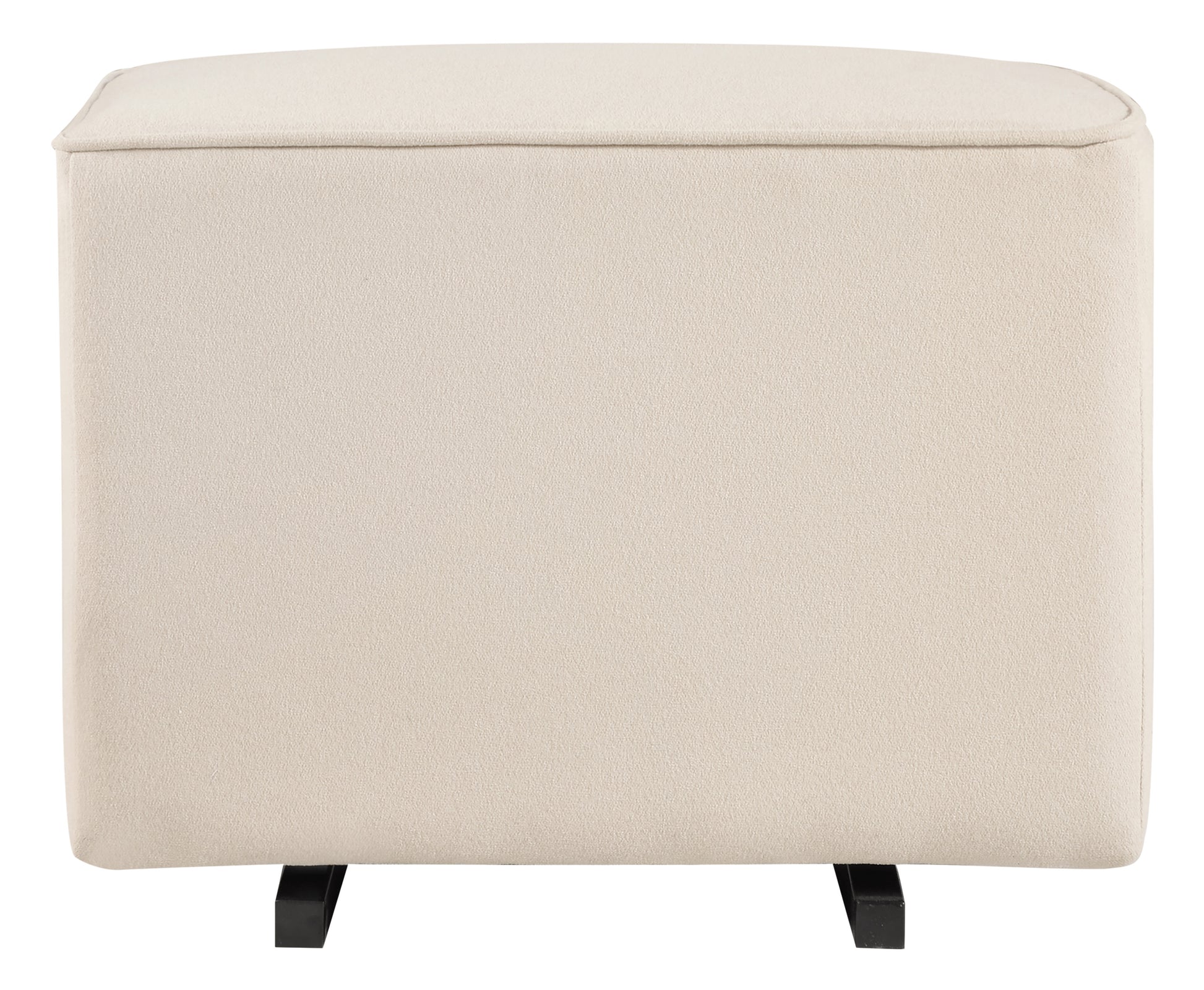 M13985CM,DaVinci,Davinci Universal Gliding Ottoman in Cream Finish with Cream Piping