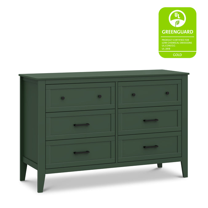 M24726FRGR,DaVinci,Beau 6-Drawer Dresser in Forest Green