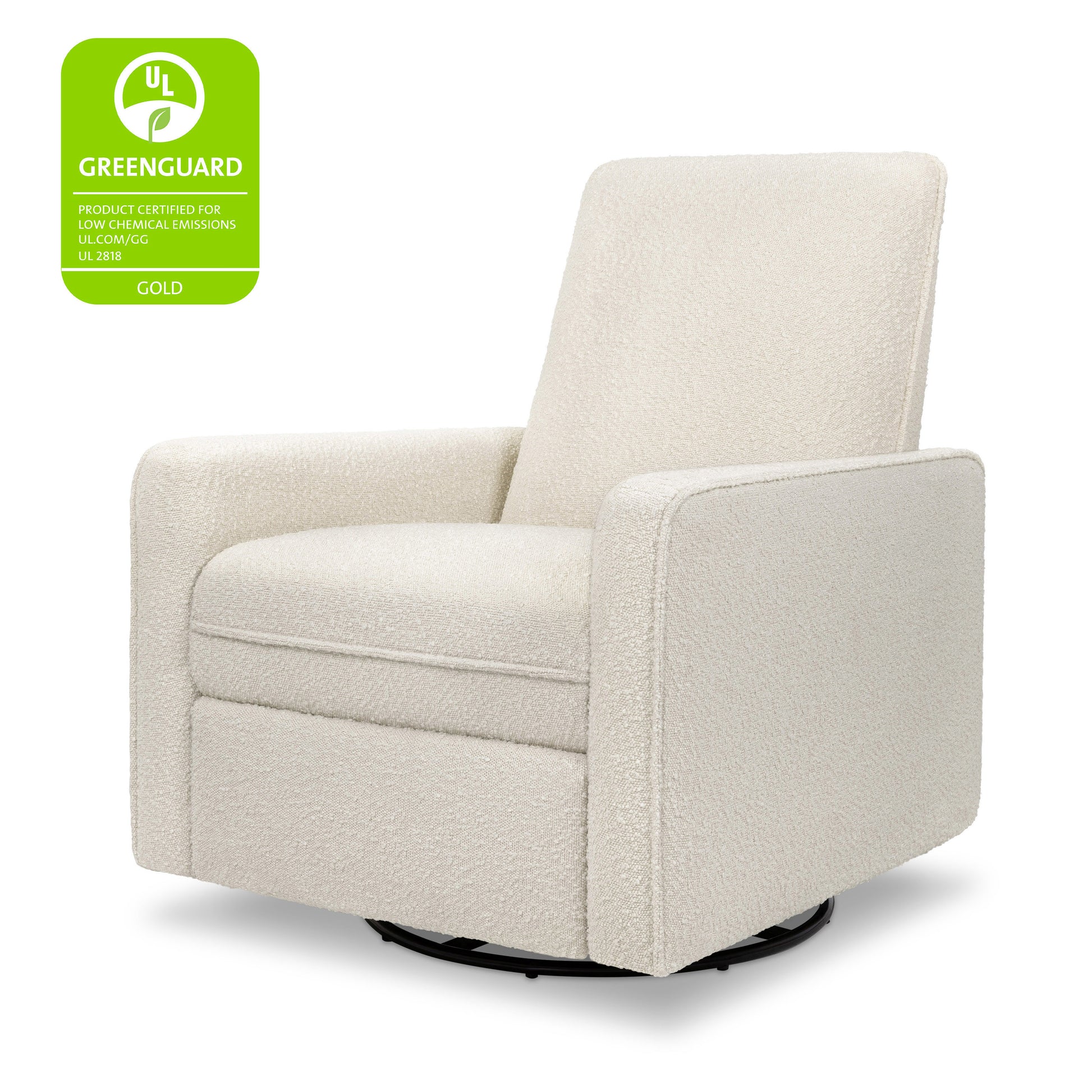 M19387WB,DaVinci,Penny Swivel Recliner in Ivory Boucle