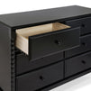 M7326E,DaVinci,Jenny Lind Spindle 6-Drawer Dresser in Ebony
