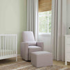 M11687GCM,DaVinci,Olive Glider and Ottoman in Grey Finish w/Cream Piping