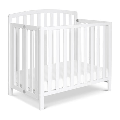 M18198W,DaVinci,Dylan Folding Portable 3-in-1 MiniCrib and TwinBed in White