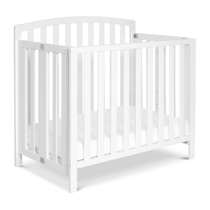 M18198W,DaVinci,Dylan Folding Portable 3-in-1 MiniCrib and TwinBed in White