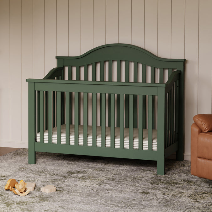 M5981FRGR,DaVinci,Jayden 4-in-1 Convertible Crib in Forest Green