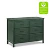 M12826FRGR,DaVinci,Charlie 6-Drawer Double Dresser in Forest Green