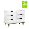 W4926WL,DaVinci,Marley 6-Drawer Double Dresser in White/Walnut