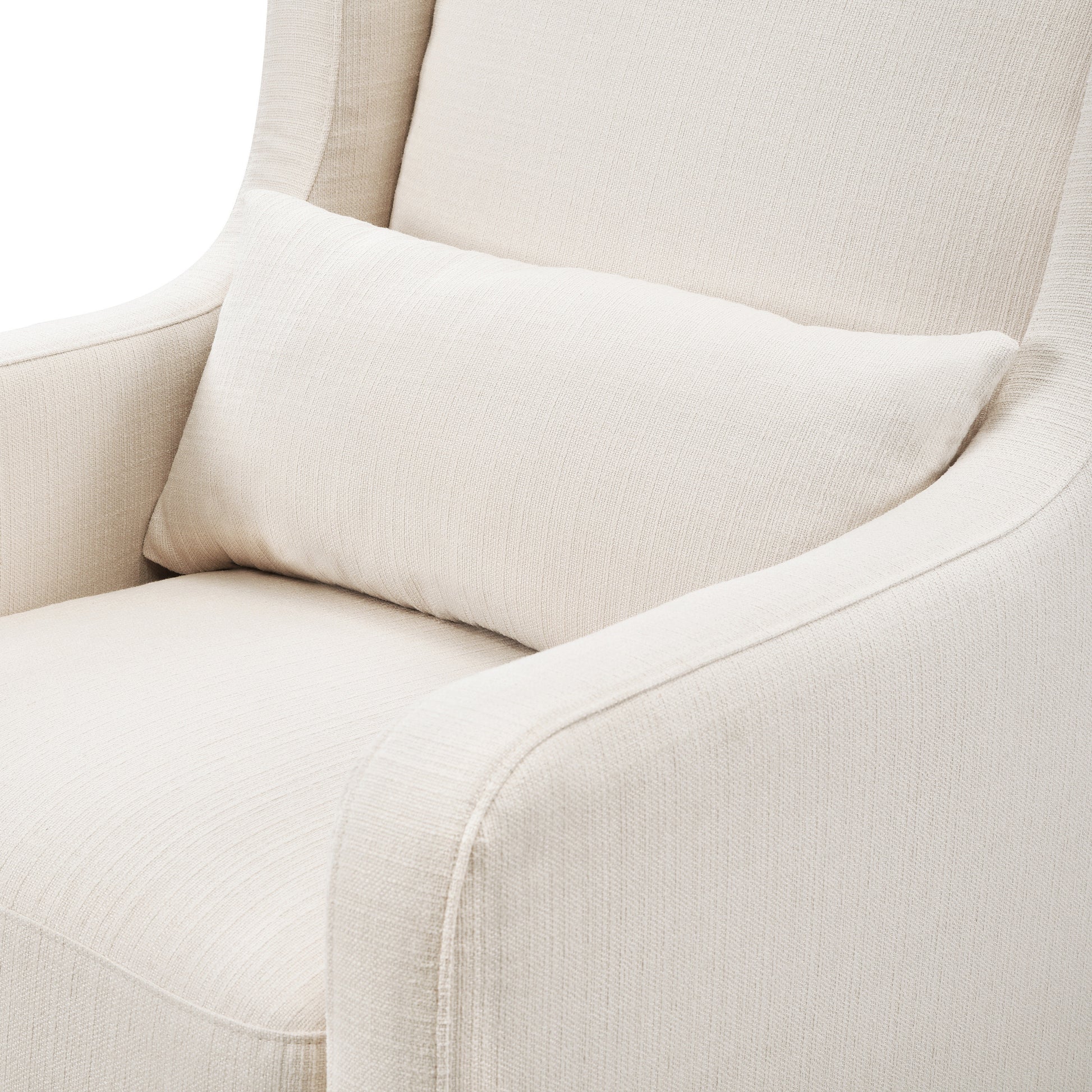 F18787PCM,Carter's,Adrian Swivel Glider with Storage Ottoman in Performance Cream Linen