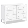 M27826W,DaVinci,Sammy Scallop 6-Drawer Dresser in White