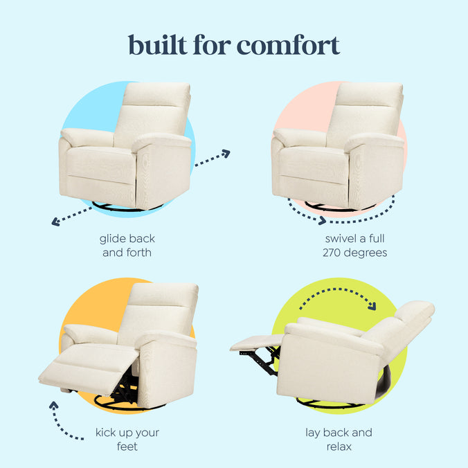 M24388VN,Suzy Electronic Swivel Recliner in Vanilla