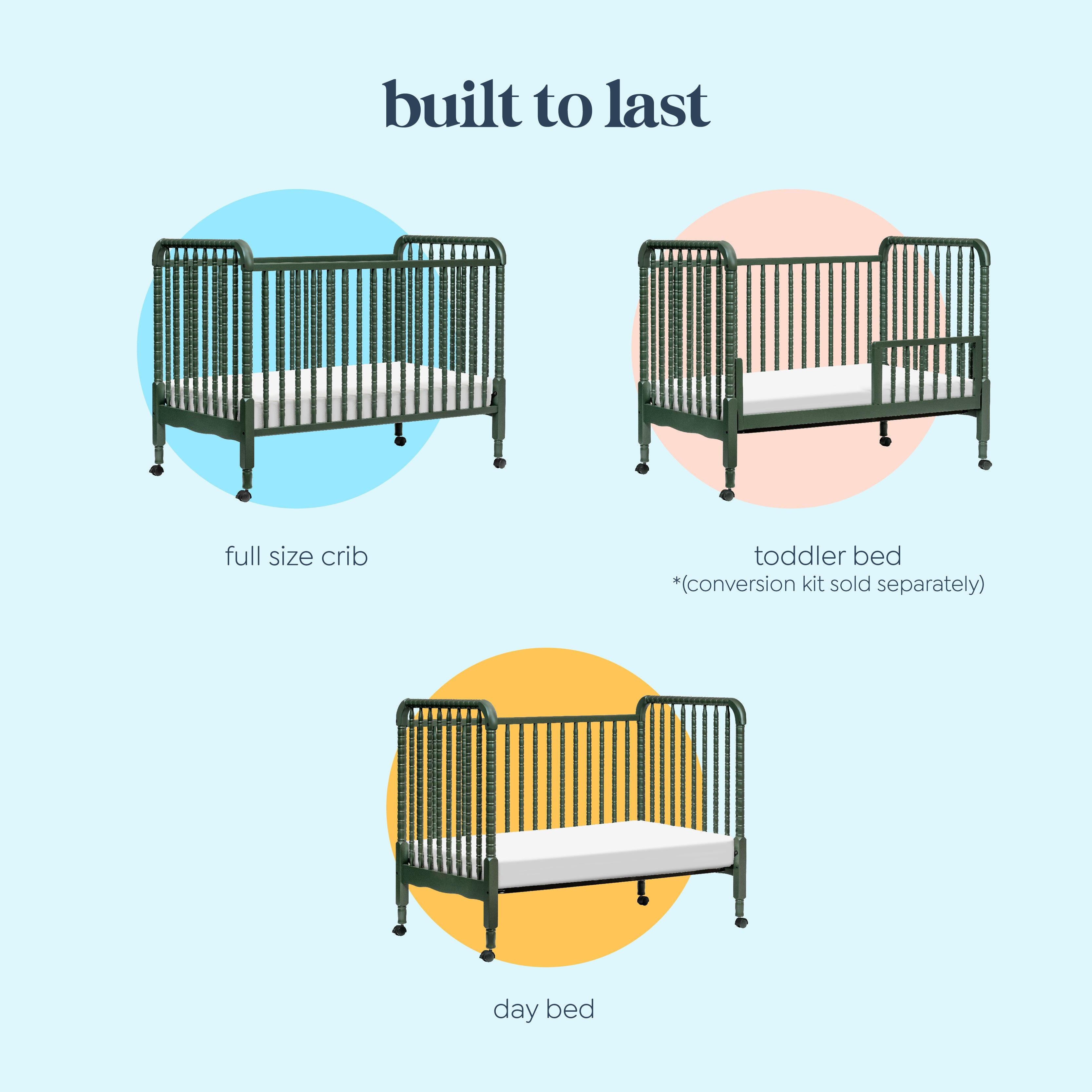 ルーリン・ベイビー Jenny Lind 3-in-1 Convertible Crib – DaVinci Baby