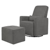 M11687GY,DaVinci,Olive Glider and Ottoman in Dark Grey Finish w/Dark Grey Piping