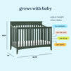 M9301FRGR,DaVinci,Grove 4-in-1 Convertible Crib in Forest Green