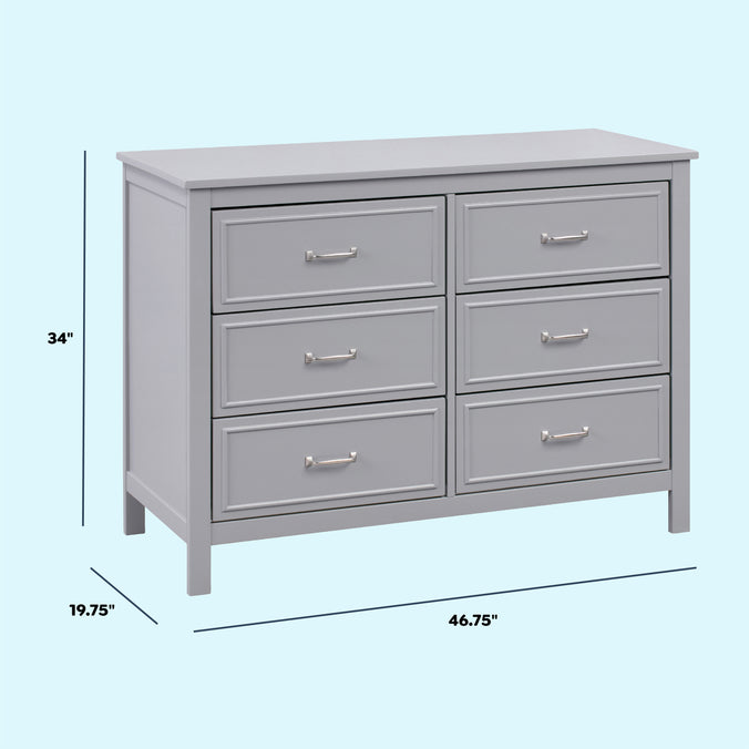 Charlie 6-Drawer Double Dresser DaVinci Baby Charlie 6-Drawer Double Dresser DaVinci Baby