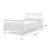 M4799W,The MDB Family,Twin/Full Size Bed Conversion Kit in White Finish