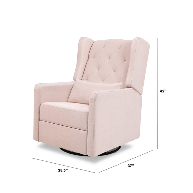 M22487PBPEW,DaVinci,Everly Recliner in Performance Pale Blush Pink Eco-Weave