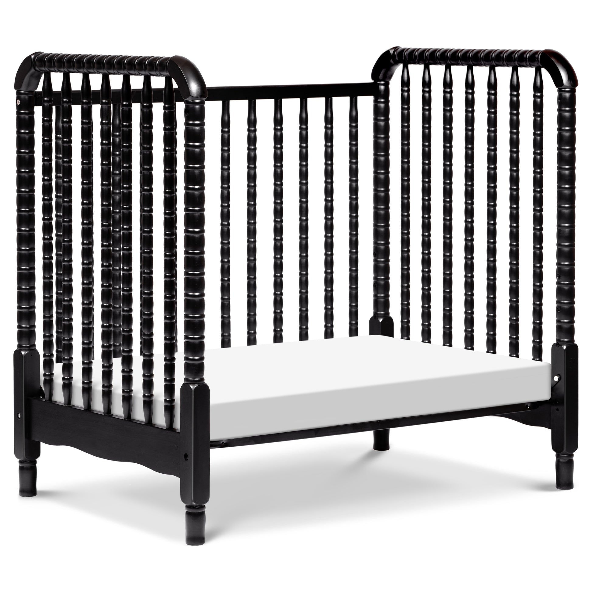 M7398E,DaVinci,Jenny Lind 3-in-1 Convertible Mini Crib in Ebony