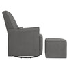 M11687GY,DaVinci,Olive Glider and Ottoman in Dark Grey Finish w/Dark Grey Piping