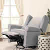 M21887MIG,DaVinci,Hayden Recliner and Swivel Glider in Misty Grey