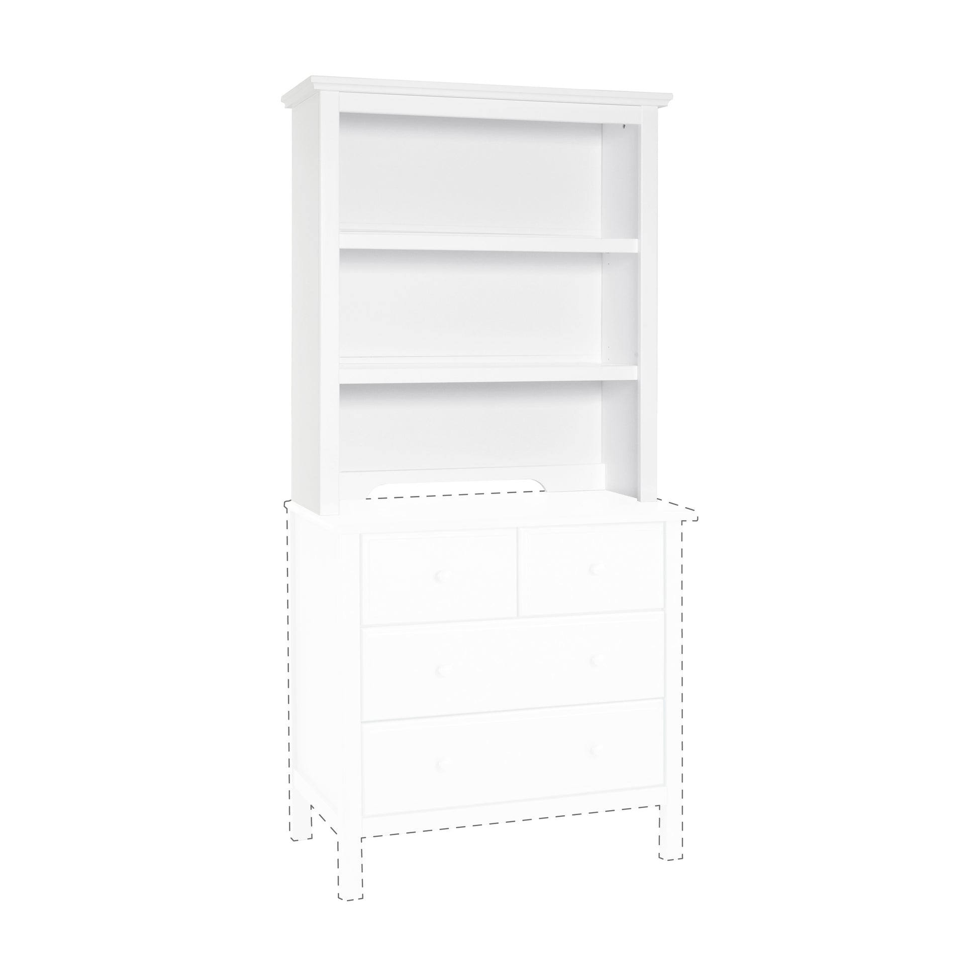 M4309W,DaVinci,Autumn Bookcase / Hutch in White Finish