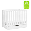 F11981W,Carter's,Colby 4-in-1 Convertible Mini Crib w/ Trundle in White