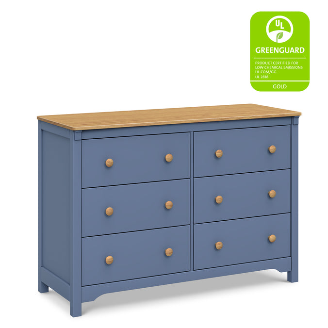 M27226CVBHY,DaVinci,Shea 6-Drawer Dresser in Cove Blue and Honey