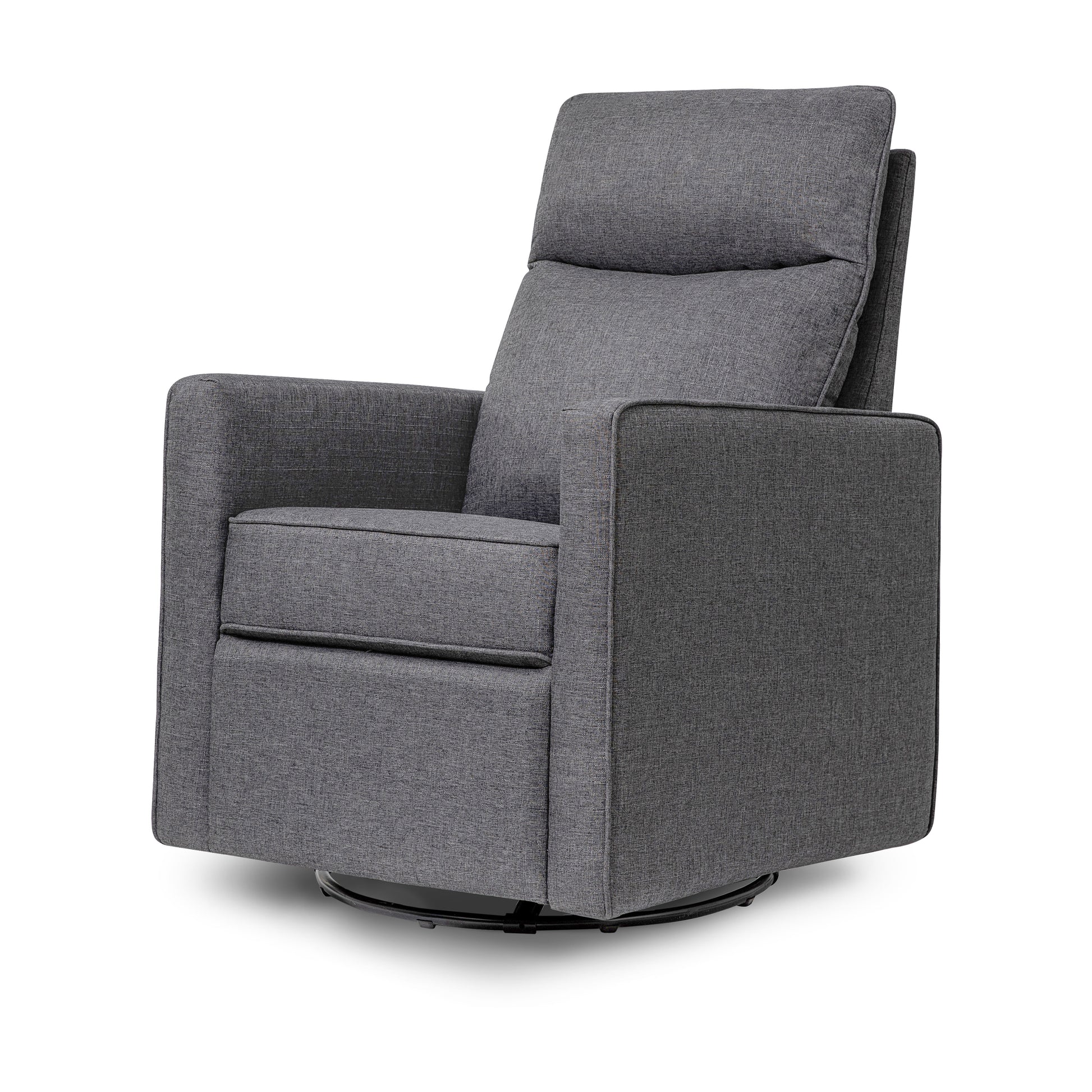 M19787SHG,DaVinci,Gabby Pillowback Swivel Glider in Shadow Grey
