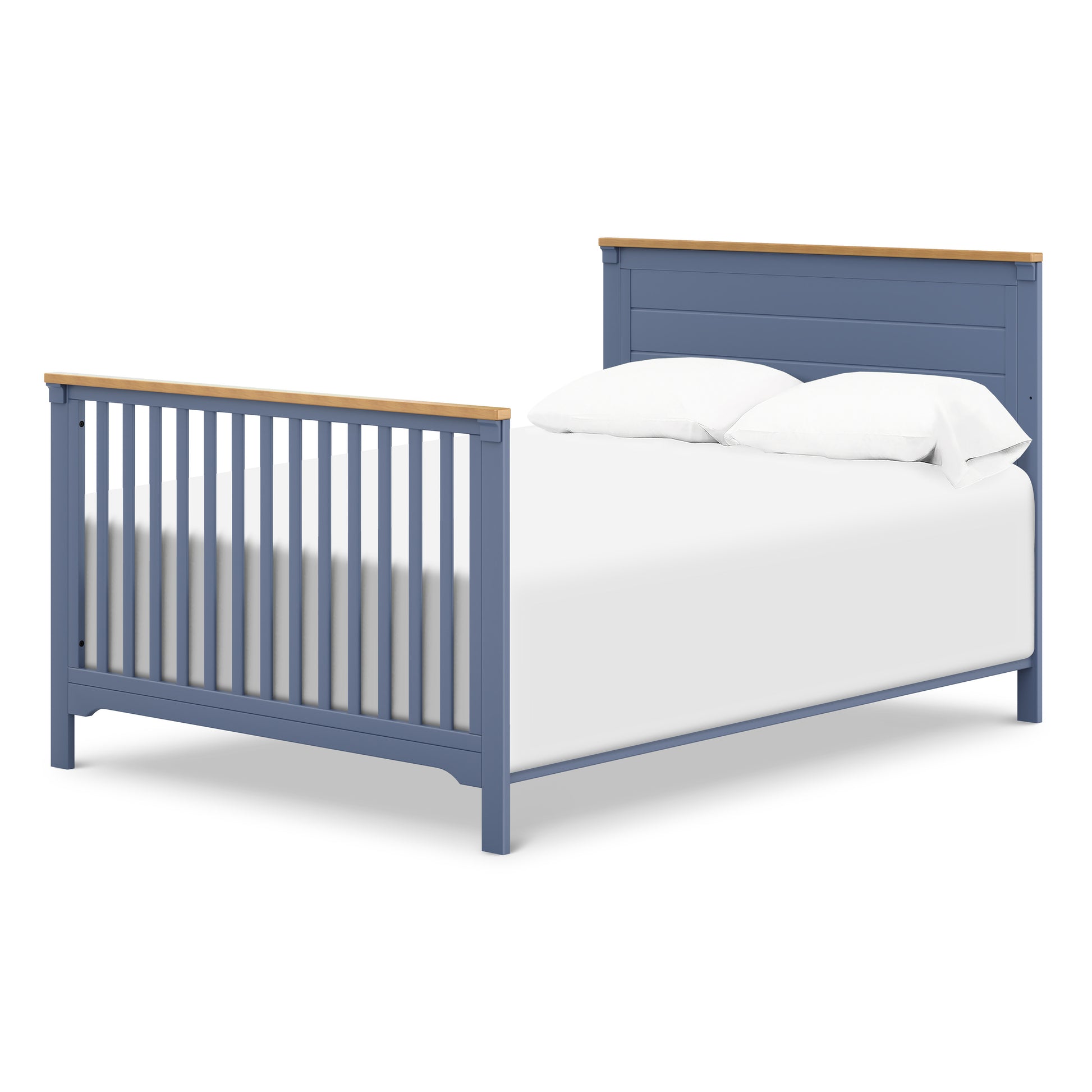 M27201CVBHY,DaVinci,Shea 4-in-1 Convertible Crib in Cove Blue and Honey