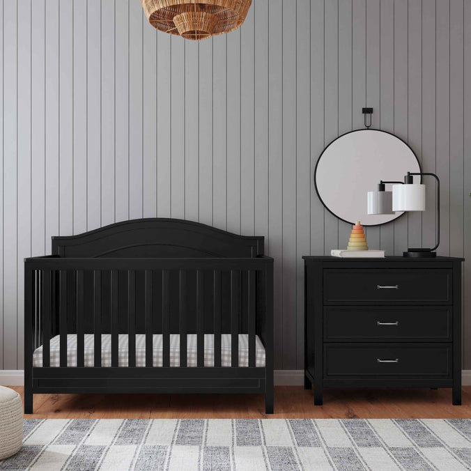 M12801E,DaVinci,Charlie 4-in-1 Convertible Crib in Ebony