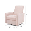 M19387PBPEW,DaVinci,Penny Swivel Recliner in Performance Pale Blush Pink Eco-Weave